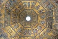 Precious mosaics in the Baptistry of San Giovanni in Florence, Italy