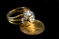 Precious ring with diamonds Royalty Free Stock Photo