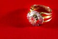 Precious ring with diamonds Royalty Free Stock Photo