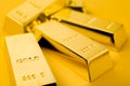 Precious shiny gold bars Royalty Free Stock Photo