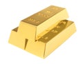 Precious shiny gold bars Royalty Free Stock Photo