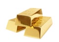 Precious shiny gold bars Royalty Free Stock Photo