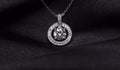 precious silver pendant with a diamond Royalty Free Stock Photo