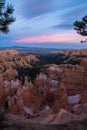 Precipice and afield view from The Bryce Canyon Royalty Free Stock Photo