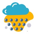 Precipitation cloud with rain drops weather icon Royalty Free Stock Photo