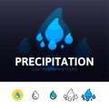 Precipitation icon in different style