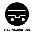 Precipitation icon vector isolated on white background, logo con