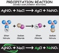 Precipitation Reaction Infographic Diagram Royalty Free Stock Photo