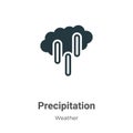 Precipitation vector icon on white background. Flat vector precipitation icon symbol sign from modern weather collection for Royalty Free Stock Photo