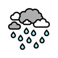 precipitation water color icon vector illustration