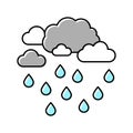 precipitation water color icon vector illustration