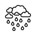 precipitation water line icon vector illustration