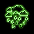 precipitation water neon glow icon illustration