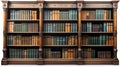 Precise Architecture: Detailed Wood Library Cabinet With Books