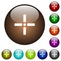Precise cursor color glass buttons Royalty Free Stock Photo
