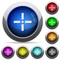 Precise cursor round glossy buttons Royalty Free Stock Photo