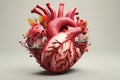 Precise 3d pulse medicine heart. Generate Ai