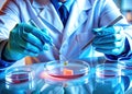 Precise DNA Pipetting A CloseUp Look at Genetic Research in a Modern Laboratory Setting