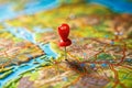 Precise Location Pinpointed on Miniature Map A Detailed GPS Navigation View for Accurate Travel Planning