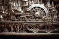 Precise Mechanical machine intricate. Generate Ai Royalty Free Stock Photo