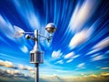 Precise Meteorological Observation of Azure Sky Wind Speed Long Exposure Photography Captures Subtle Atmospheric