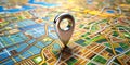 Precise Street Address Location Pinpoint Detailed Map Pin with Worms Eye View for GPS Navigation