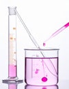 Precise Titration Experiment in a Chemistry Laboratory Royalty Free Stock Photo