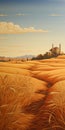 Precise Wheat Field: A Detailed Dune Painting In The Style Of Dalhart Windberg