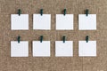 Precisely aligned rows of blank memo pads Royalty Free Stock Photo