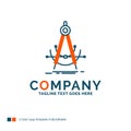 Precision, accure, geometry, compass, measurement Logo Design. B