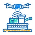 precision agriculture icon doodle illustration