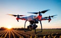 Precision Agriculture Drones Revolutionizing Farming at Sunrise