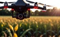 Precision Agriculture Drones Revolutionizing Farming at Sunrise