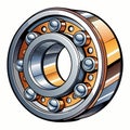 Precision Bearing White Background Royalty Free Stock Photo