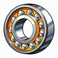 Precision Bearing White Background Royalty Free Stock Photo