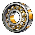 Precision Bearing White Background Royalty Free Stock Photo