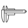 Precision caliper icon outline vector. Calliper vernier Royalty Free Stock Photo