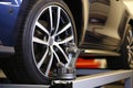 Precision Car Wheel Alignment Target Equipment for Accurate Angle Adjustment on Vehicle Wheels. created with Generative AI