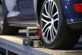 Precision Car Wheel Alignment Target Equipment for Accurate Angle Adjustment on Vehicle Wheels. created with Generative AI