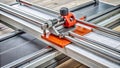 Precision Ceiling Tile Cutter HeavyDuty Rotating Blade Adjustable Guard for Efficient Accurate Cuts