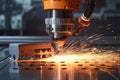 Precision CNC laser cutting of metal with advanced industrial technology