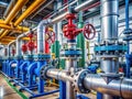 Precision Control of Fluid and Gas Flow in Industrial Systems Valves Pipes and Instrumentation for Efficient and Safe Royalty Free Stock Photo