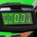 Precision Digital Counter on a Green Machine Royalty Free Stock Photo