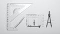 Precision Drafting Tools for Engineering and Design Royalty Free Stock Photo