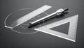 Precision Drafting Tools for Geometric Design Royalty Free Stock Photo