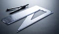 Precision Drafting Tools for Technical Drawing Royalty Free Stock Photo