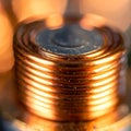 Precision Engineered Copper Inductor Coil Royalty Free Stock Photo