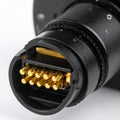 Precision Engineered Gold Multi-Pin Connector Royalty Free Stock Photo