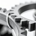 Precision Engineered Metal Gear Cog in Monochrome Royalty Free Stock Photo