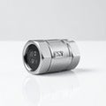 Industrial Stainless Steel Check Valve on White Background Royalty Free Stock Photo